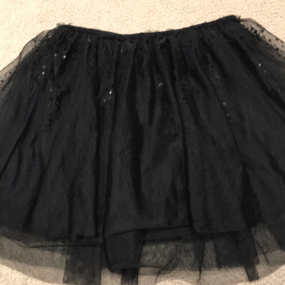 Black sequin skirt